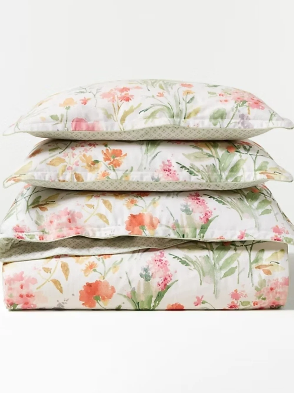 Ralph Lauren Marguerite Floral FULL / QUEEN Duvet Cover & Shams Set Green Multi